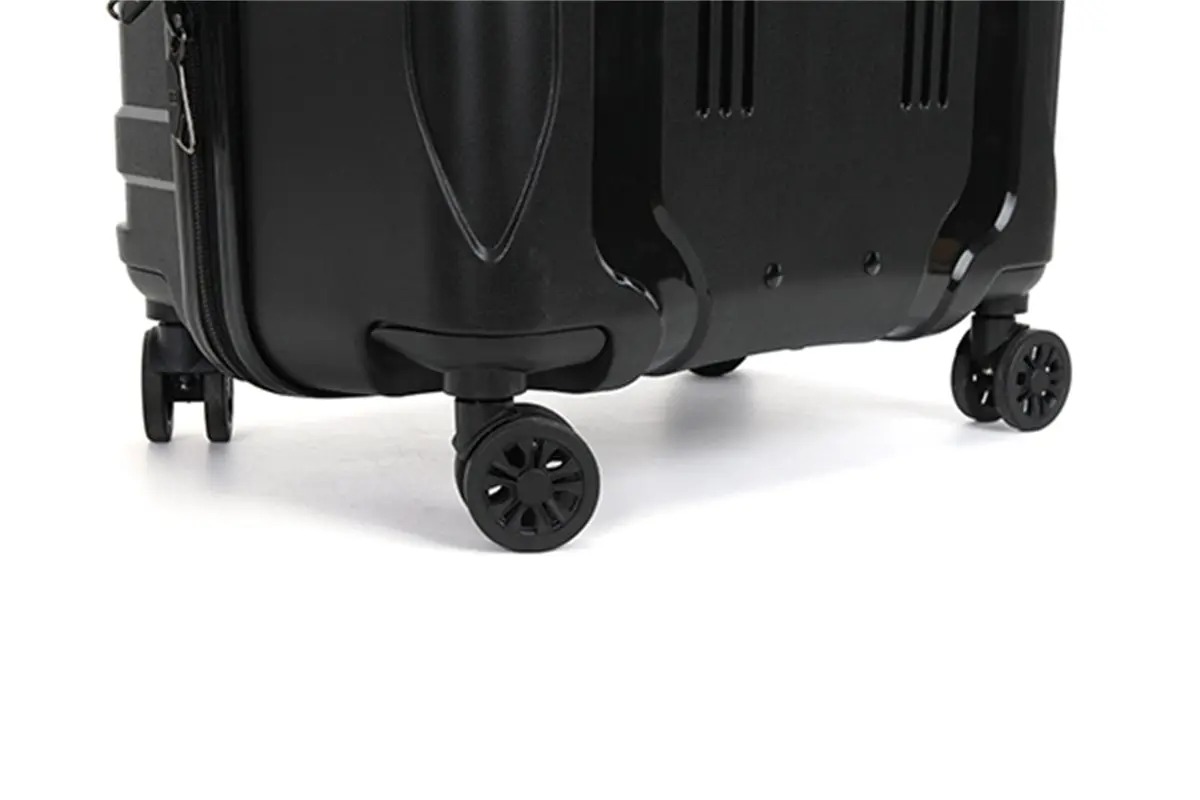 Suissewin Swiss Luggage Suitcase Lightweight With TSA Locker 8 Wheels Hardcase 2 PCS Set SN8801A&B Black