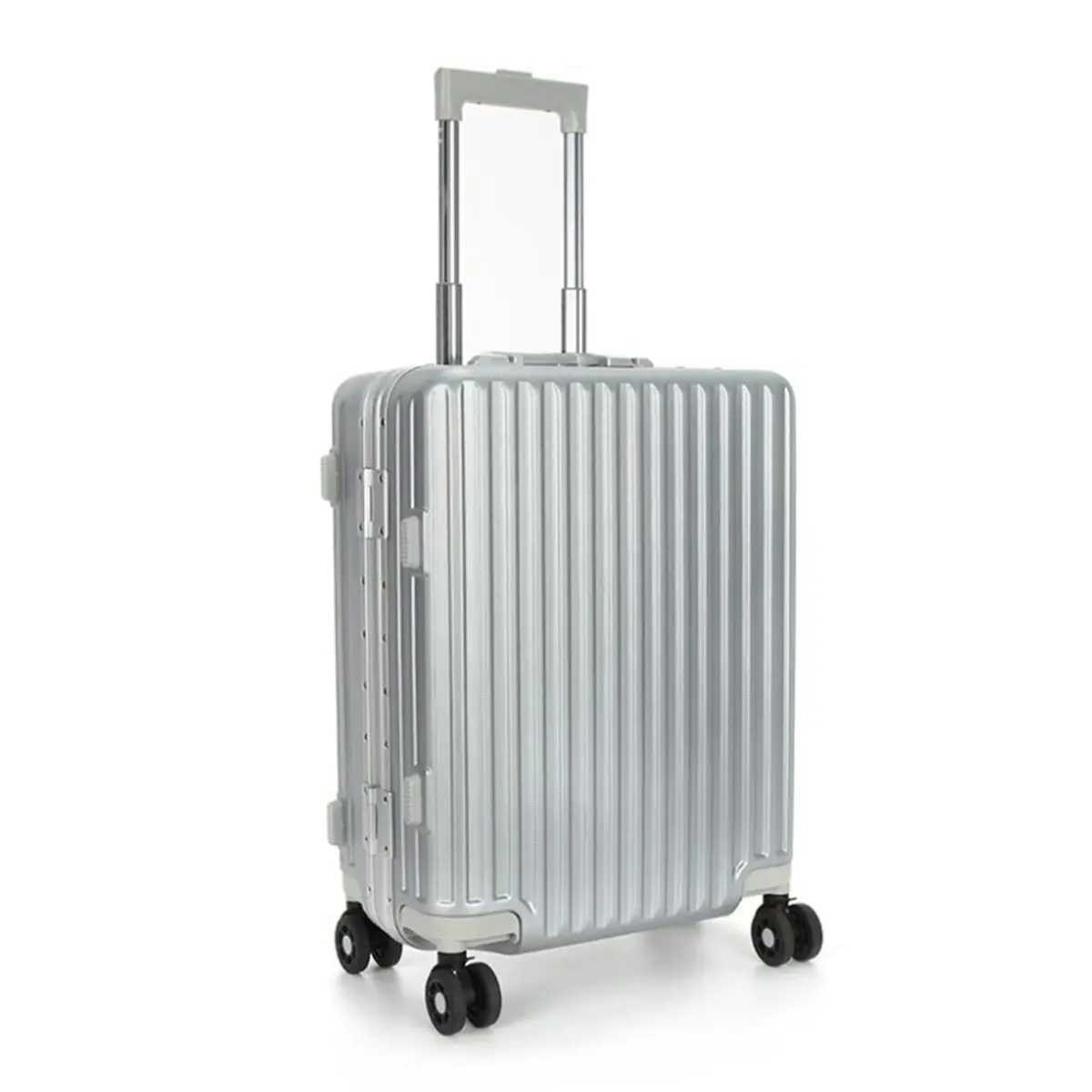 Suissewin Swiss Check In Aluminium Luggage Suitcase Lightweight - TSA lock HardCase 28" Silver