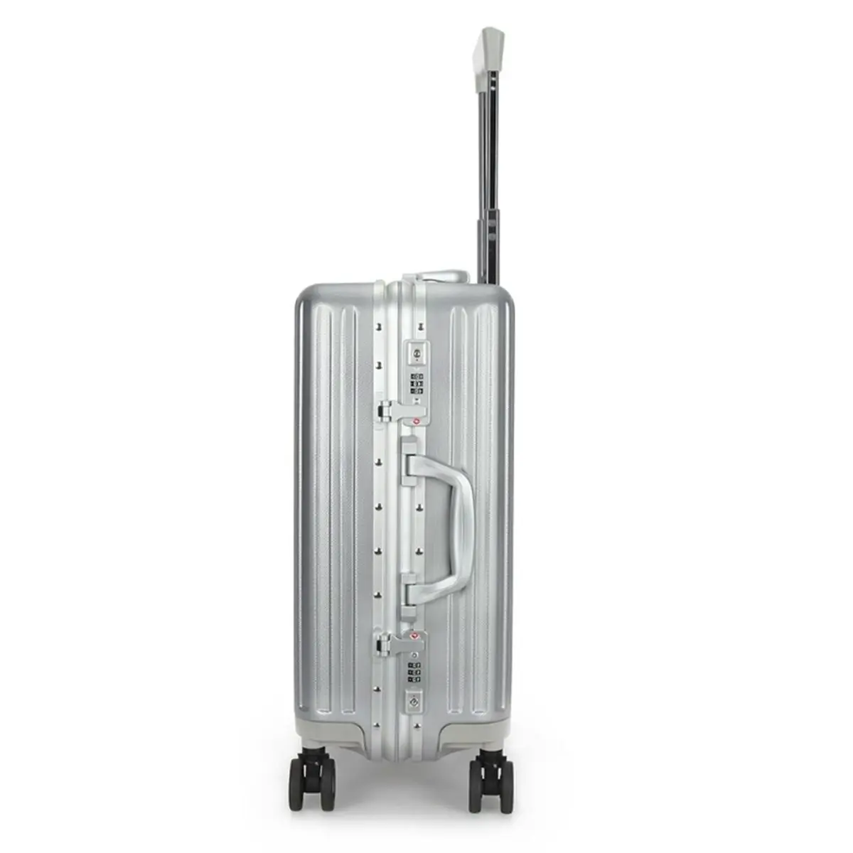 Suissewin Swiss Check In Aluminium Luggage Suitcase Lightweight - TSA lock HardCase 28" Silver