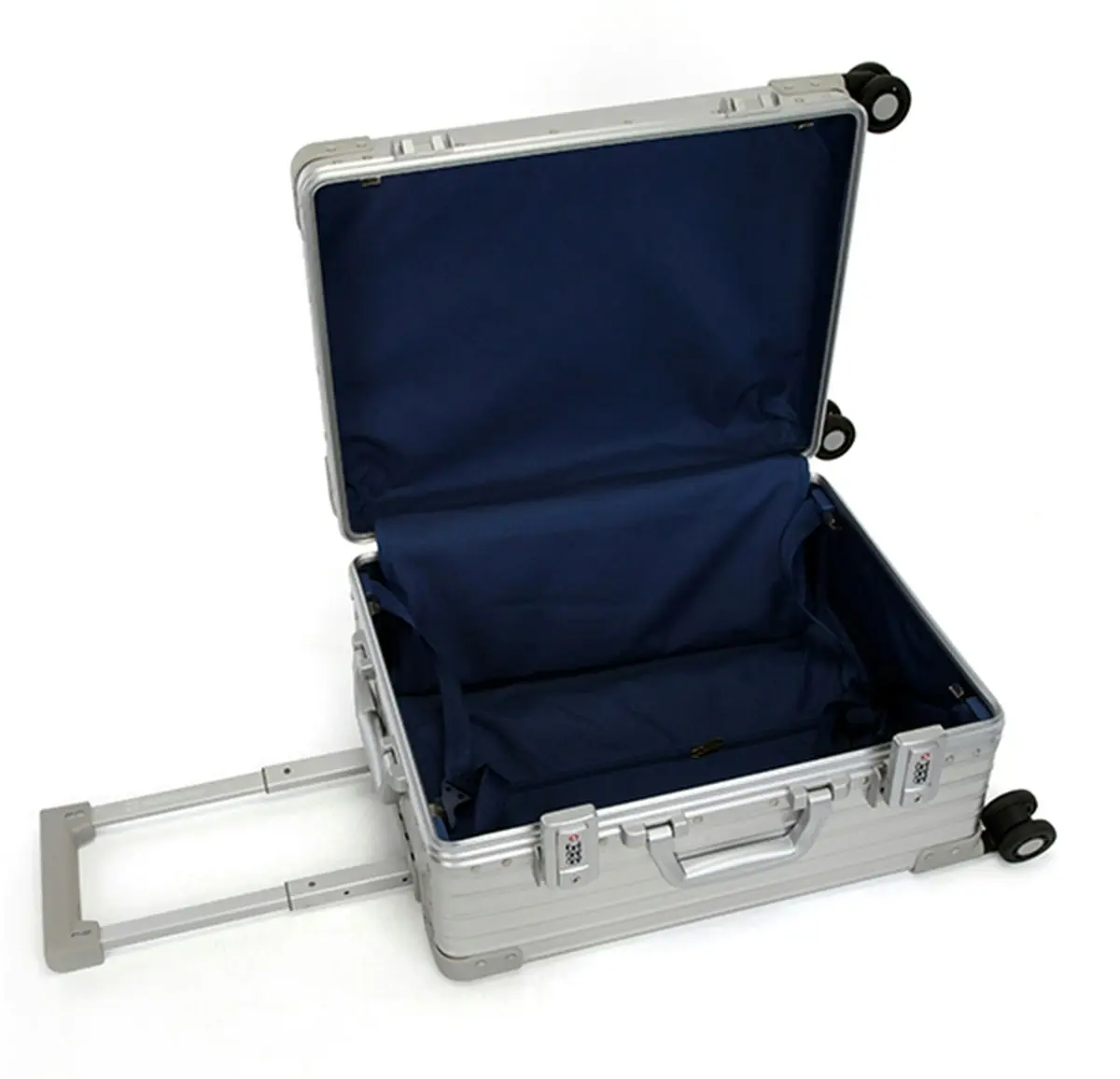 Suissewin Swiss Full Aluminium Luggage Suitcase Lightweight TSA locker 8 wheels Check In HardCase SN1195B