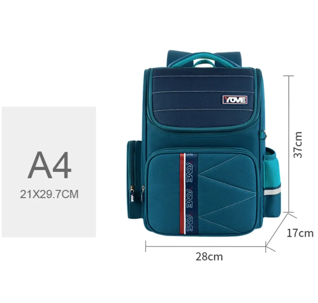 Yome Kids School Backpack With Back Support and Airflow Systerm For Year 3-6 Students Y209 Blue