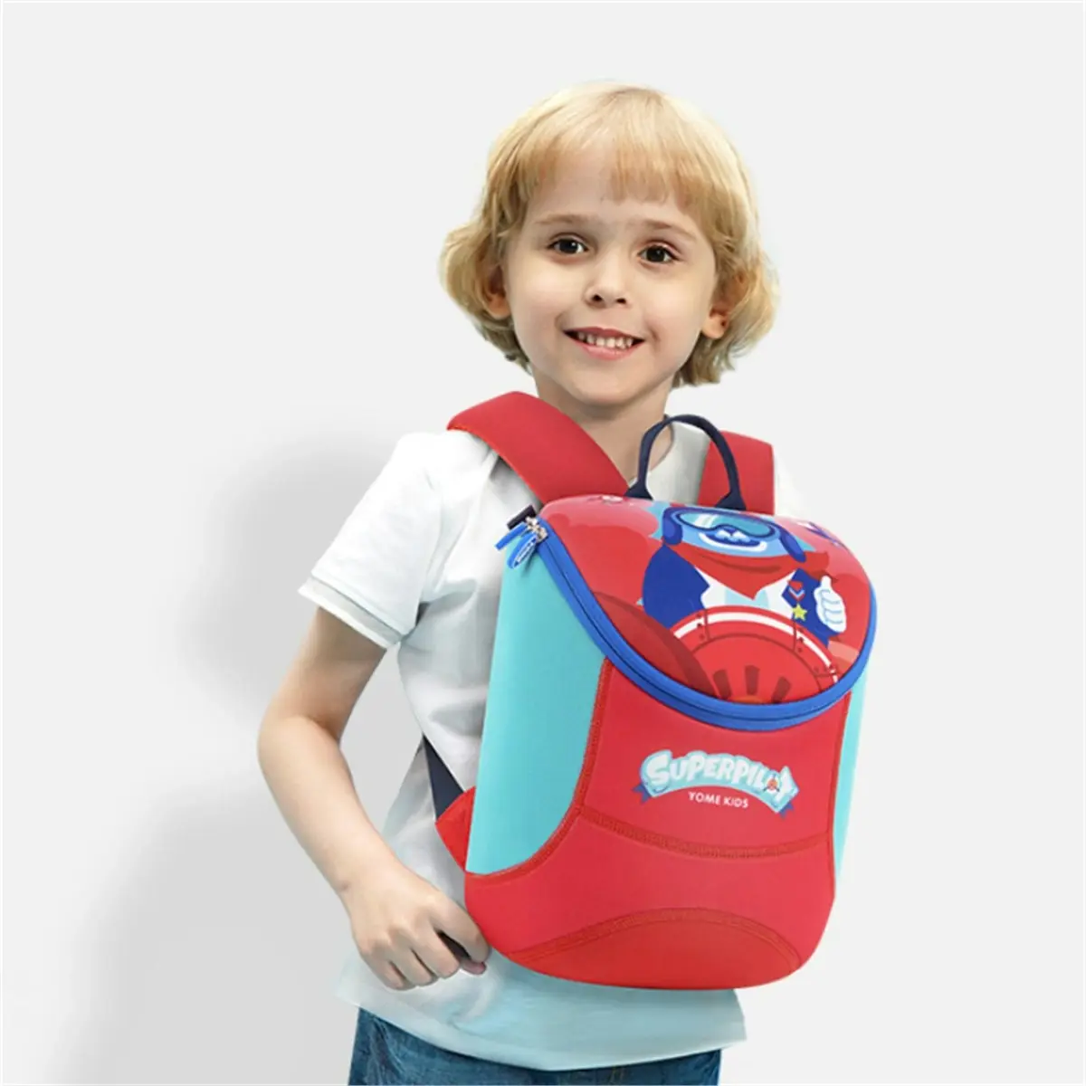 Yome Kids School Backpack With Back Support and Airflow Systerm For kindergarten-Year 2 Students YC21 Red