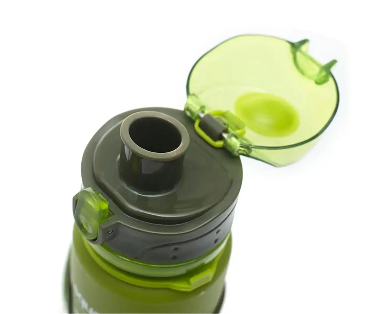 M Square healthy harmless 350ml travel foldable platinum silicone water bottle Green