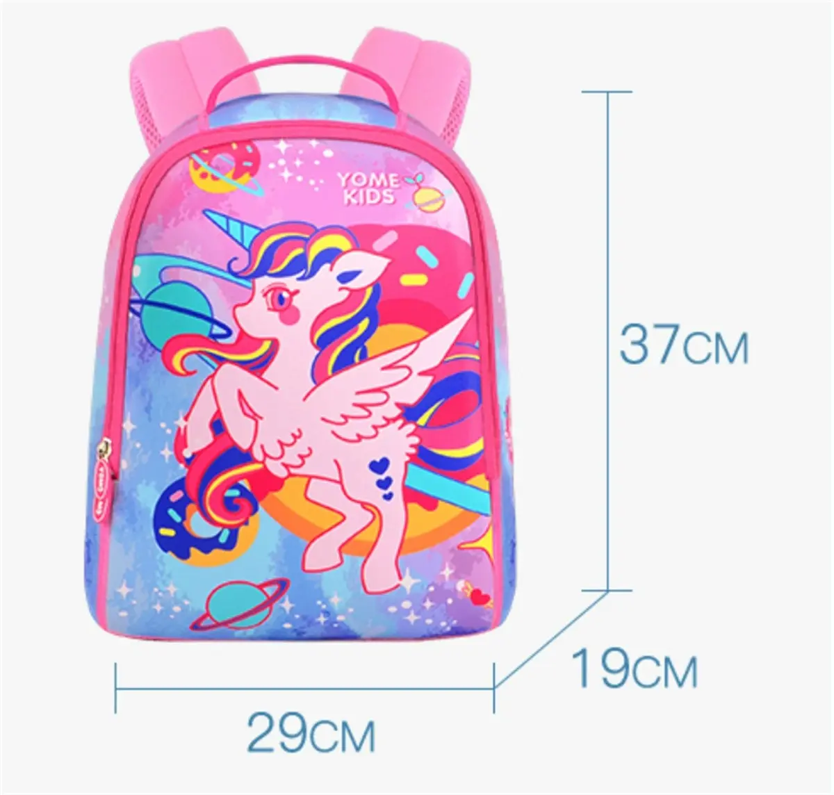 Yome Kids School Backpack With Back Support and Airflow Systerm For kindergarten-Year 2 Students YC19 Pink