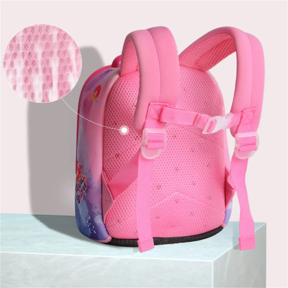 Yome Kids School Backpack With Back Support and Airflow Systerm For kindergarten-Year 2 Students YC19 Pink