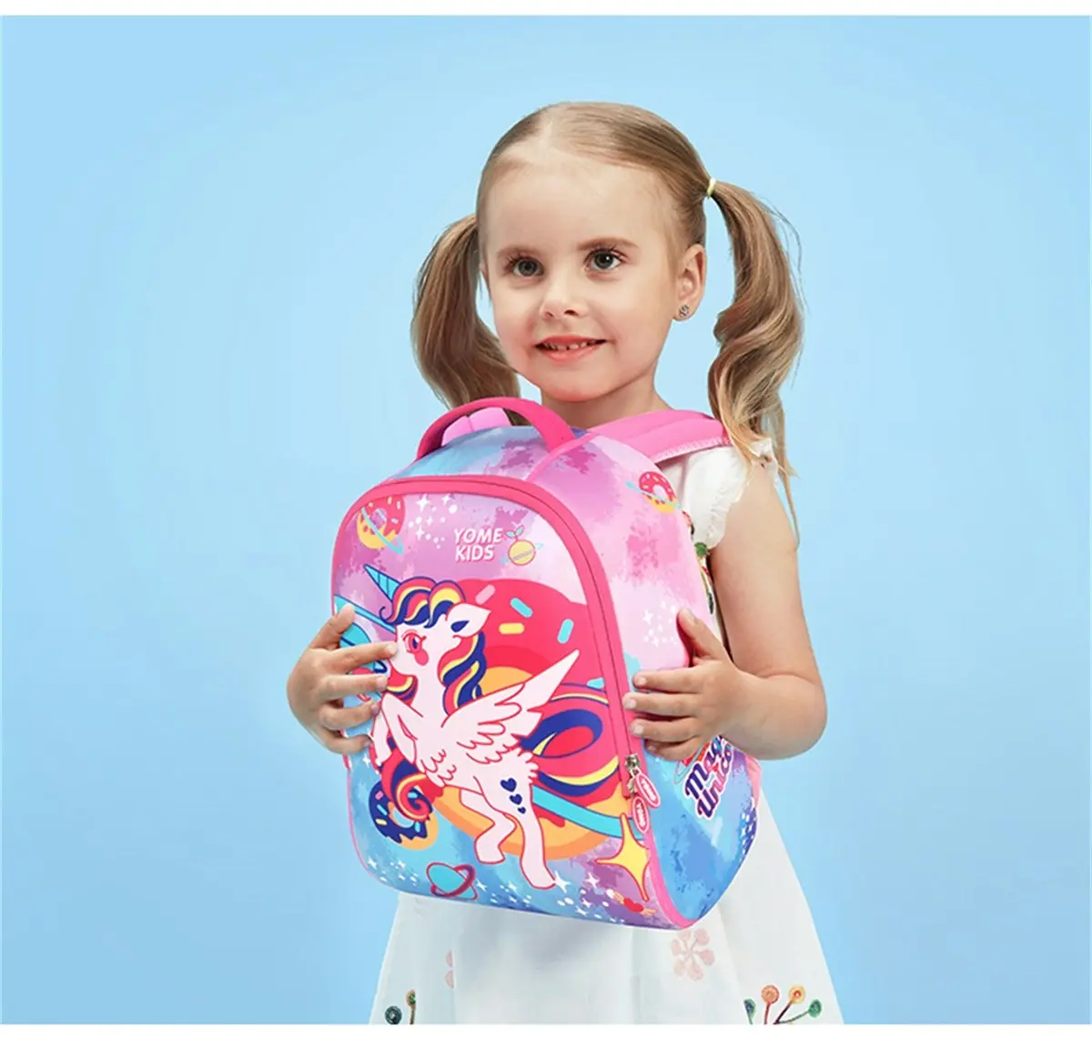 Yome Kids School Backpack With Back Support and Airflow Systerm For kindergarten-Year 2 Students YC19 Pink