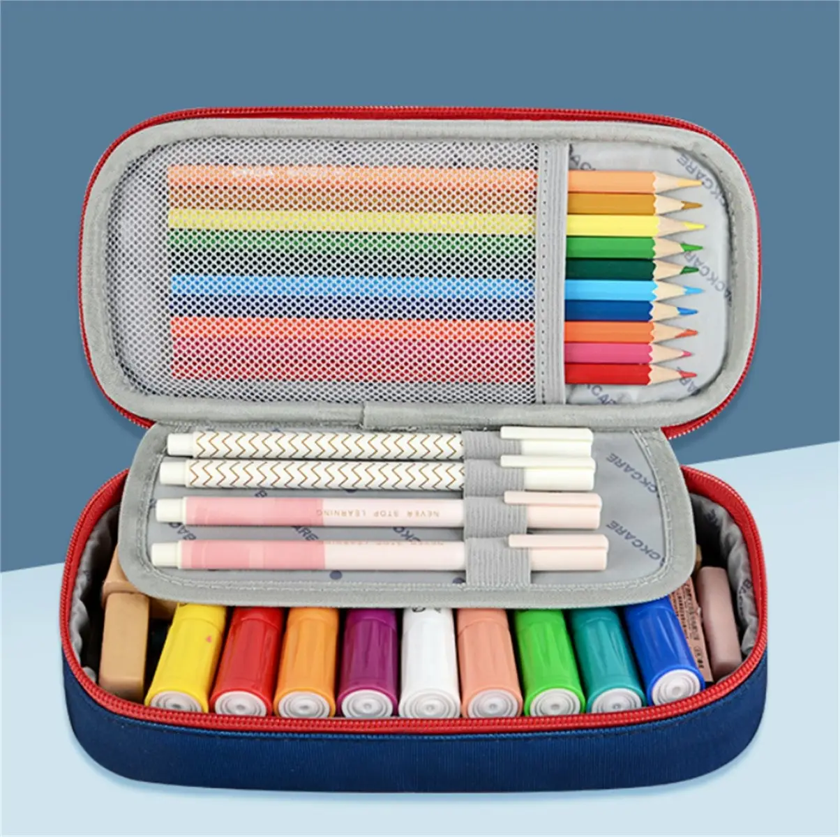 Yome 180 Degree Opening Kids School Pencil Case With Large Capacity YB2110 Red