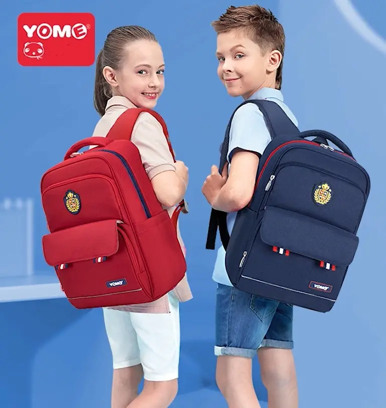 Yome Kids School Backpack With Back Support and Airflow Systerm For Year 3-6 Students T212 Blue