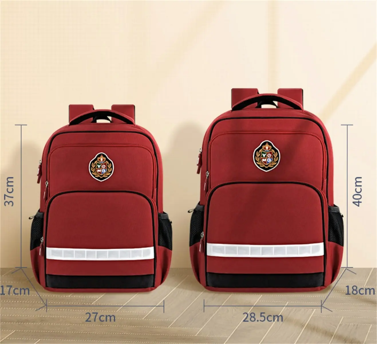 Yome Kids School Backpack With Back Support and Airflow Systerm For Year 3-6 Students T202 Red