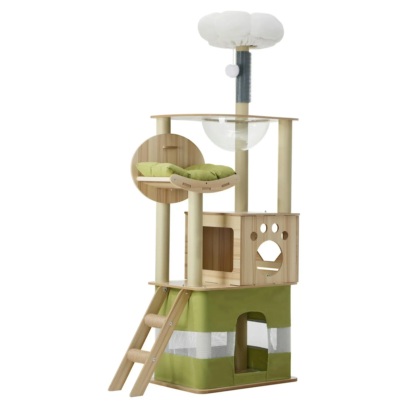 Alopet Cat Tree Tower Scratching Post Scratcher 160cm Condo House Bed Furniture