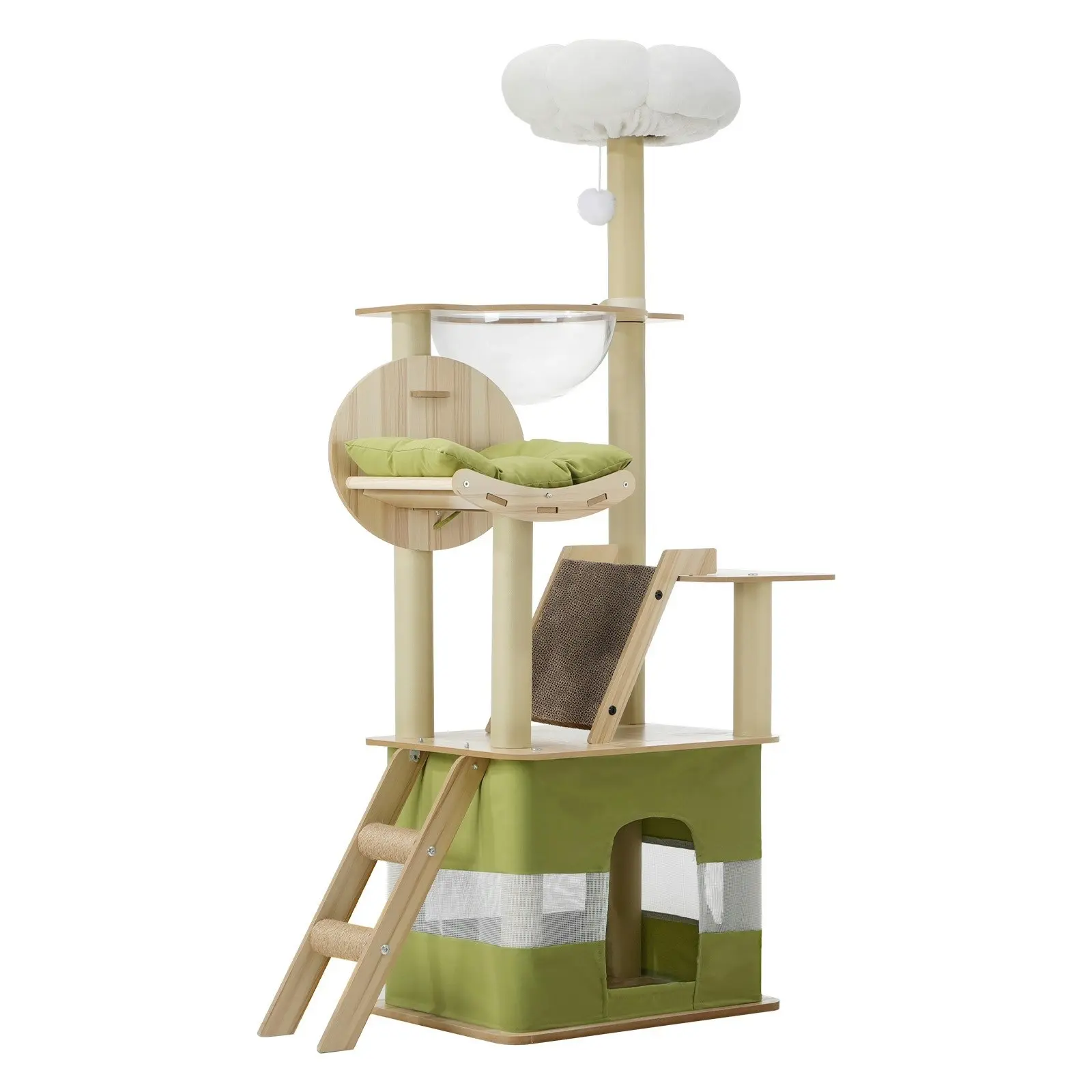 Alopet Cat Tree Tower Scratching Post Scratcher 152cm Condo House Bed Furniture