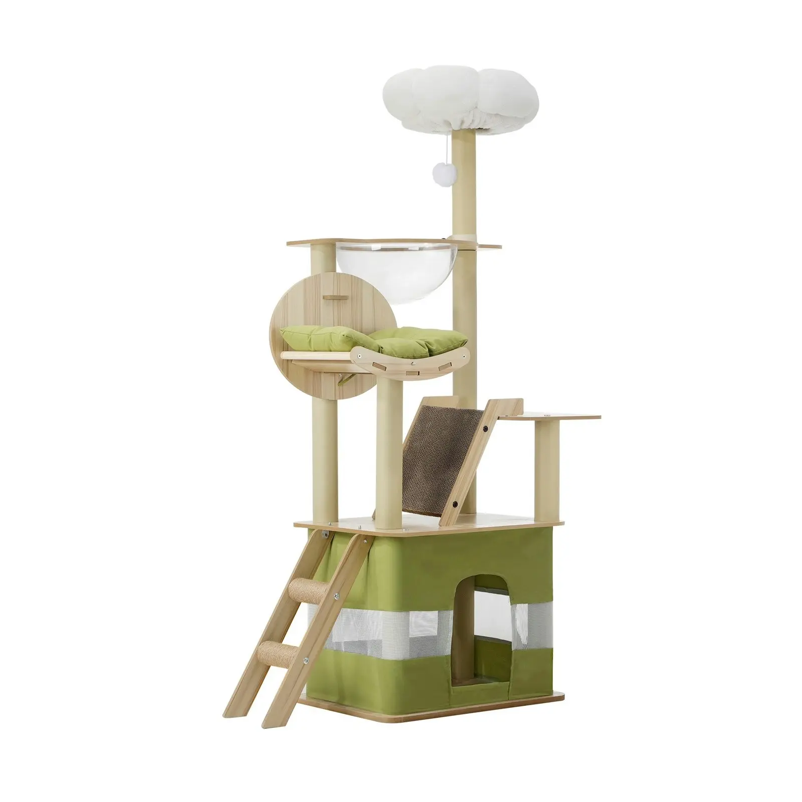 Alopet Cat Tree Tower Scratching Post Scratcher 152cm Condo House Bed Furniture