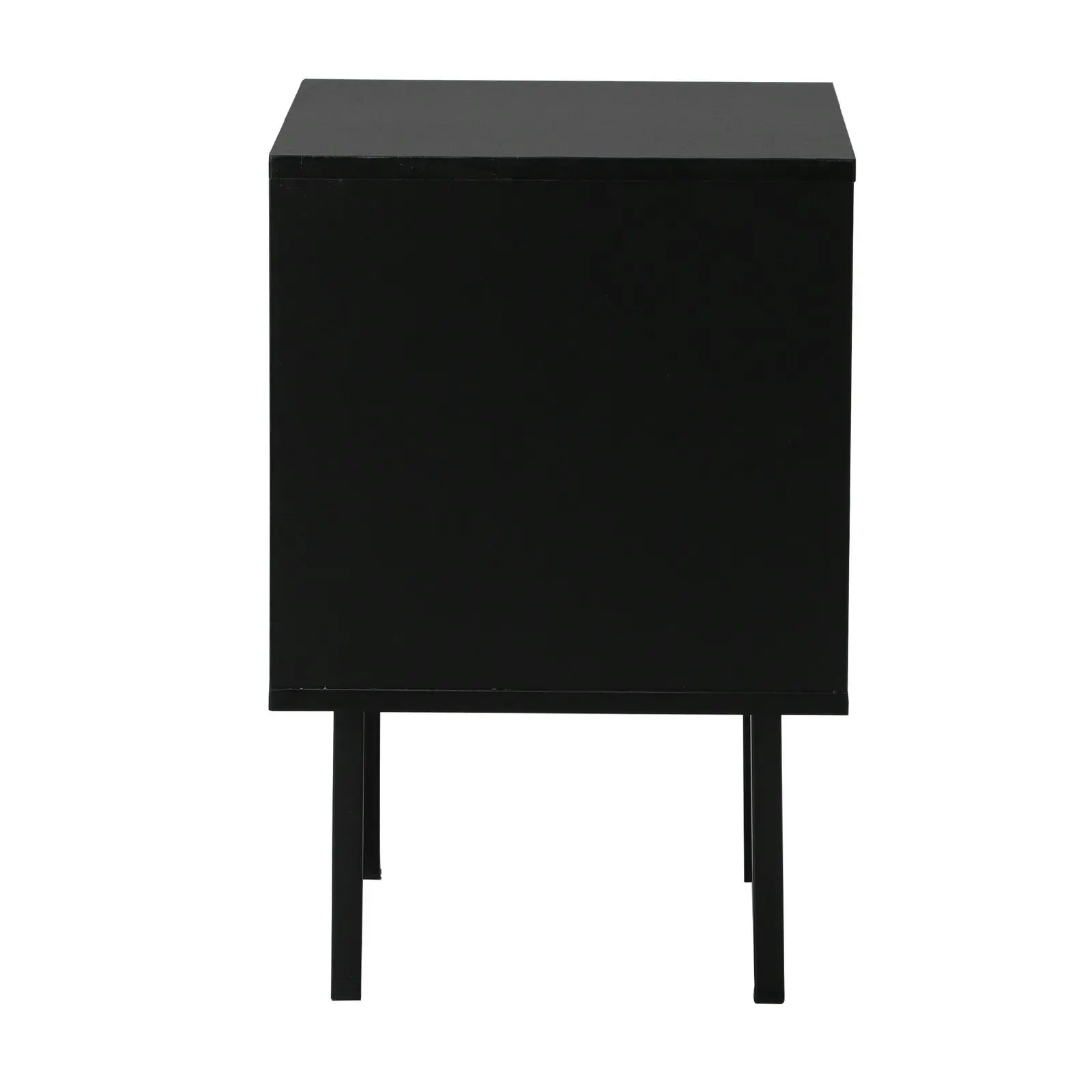 Oikiture 2X Bedside Tables Cabinet Storage Nightstand Glass Door Bedroom Black