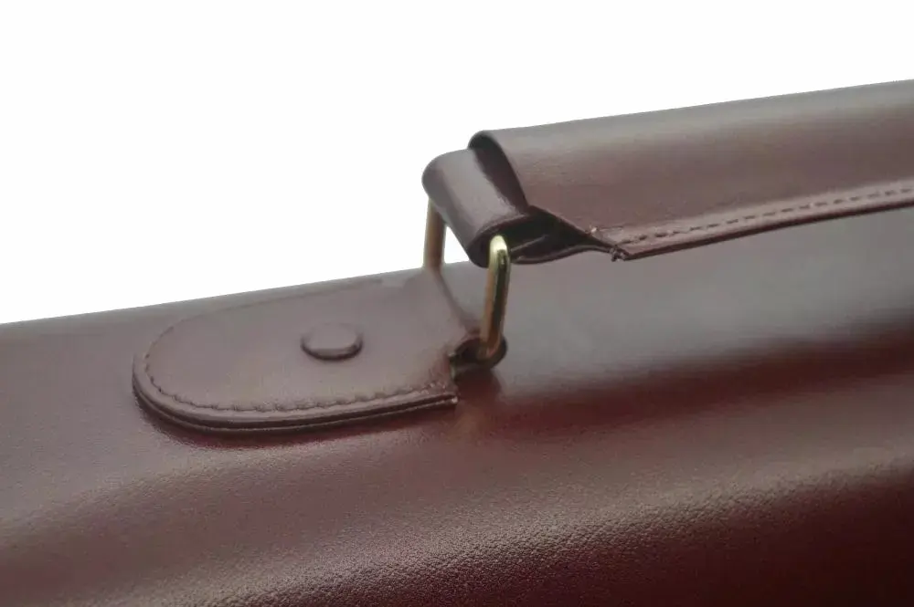 AU Fashion Executive Leather Bag-Maroon