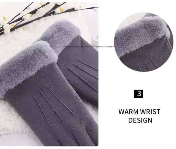 Fleece Women Winter Fashion Gloves