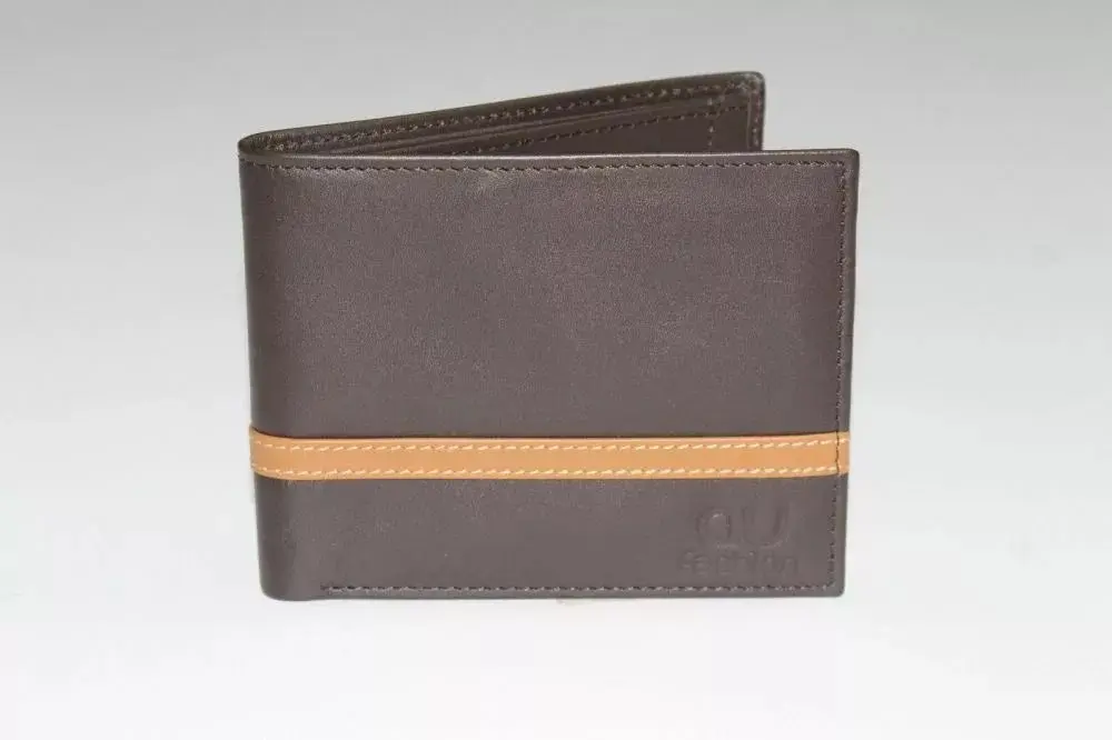 AU Fashion Brown Stripped Wallet