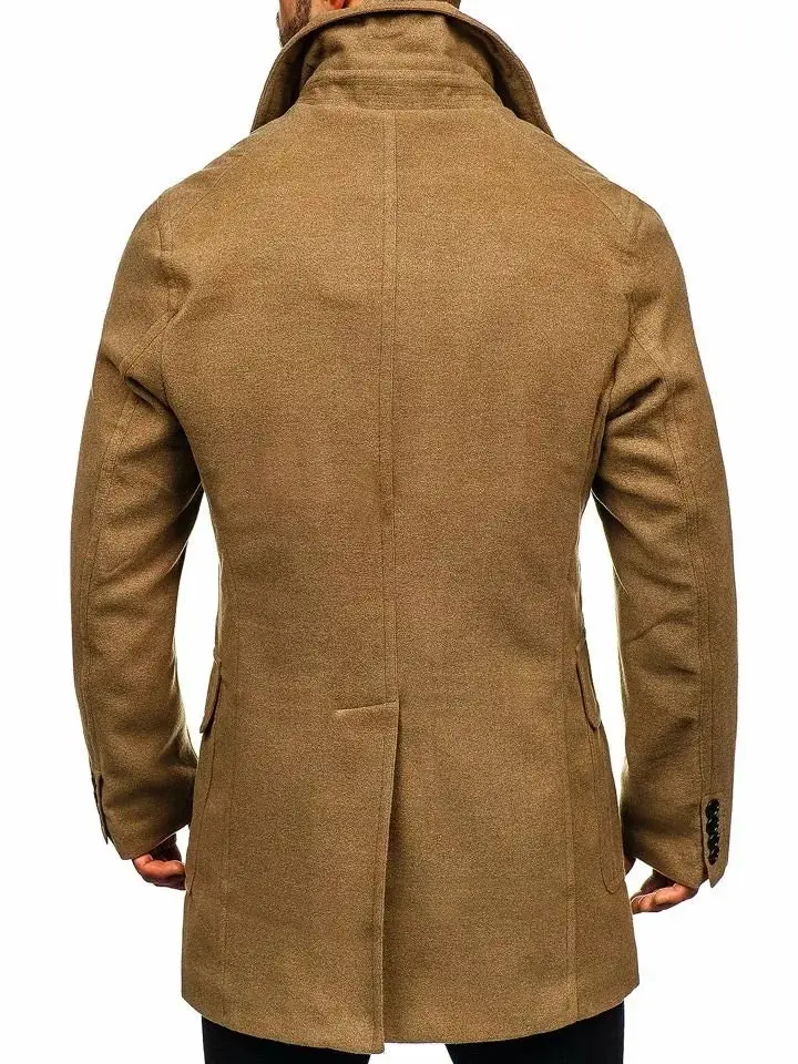 Chestnut Wool Long Coat