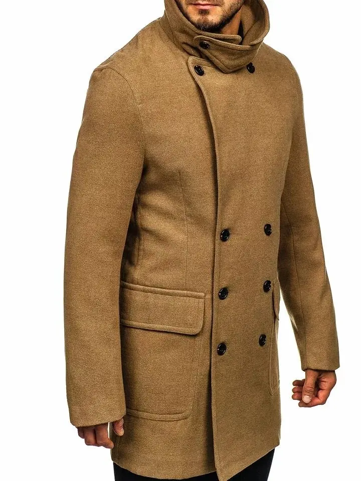 Chestnut Wool Long Coat