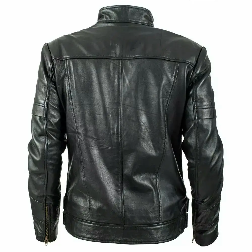 Avalon Biker Black Jacket/ Leather