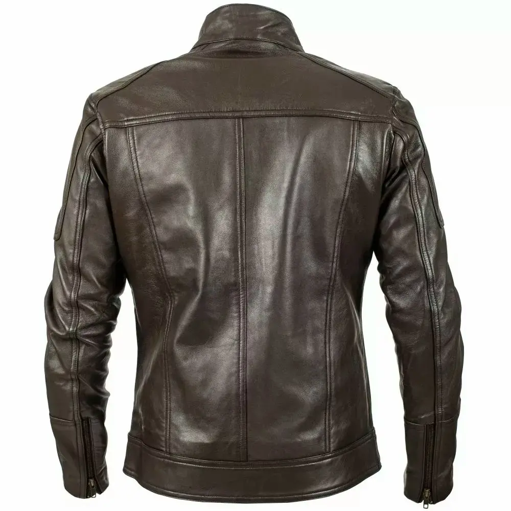 Mud Brown Biker Jacket /Leather