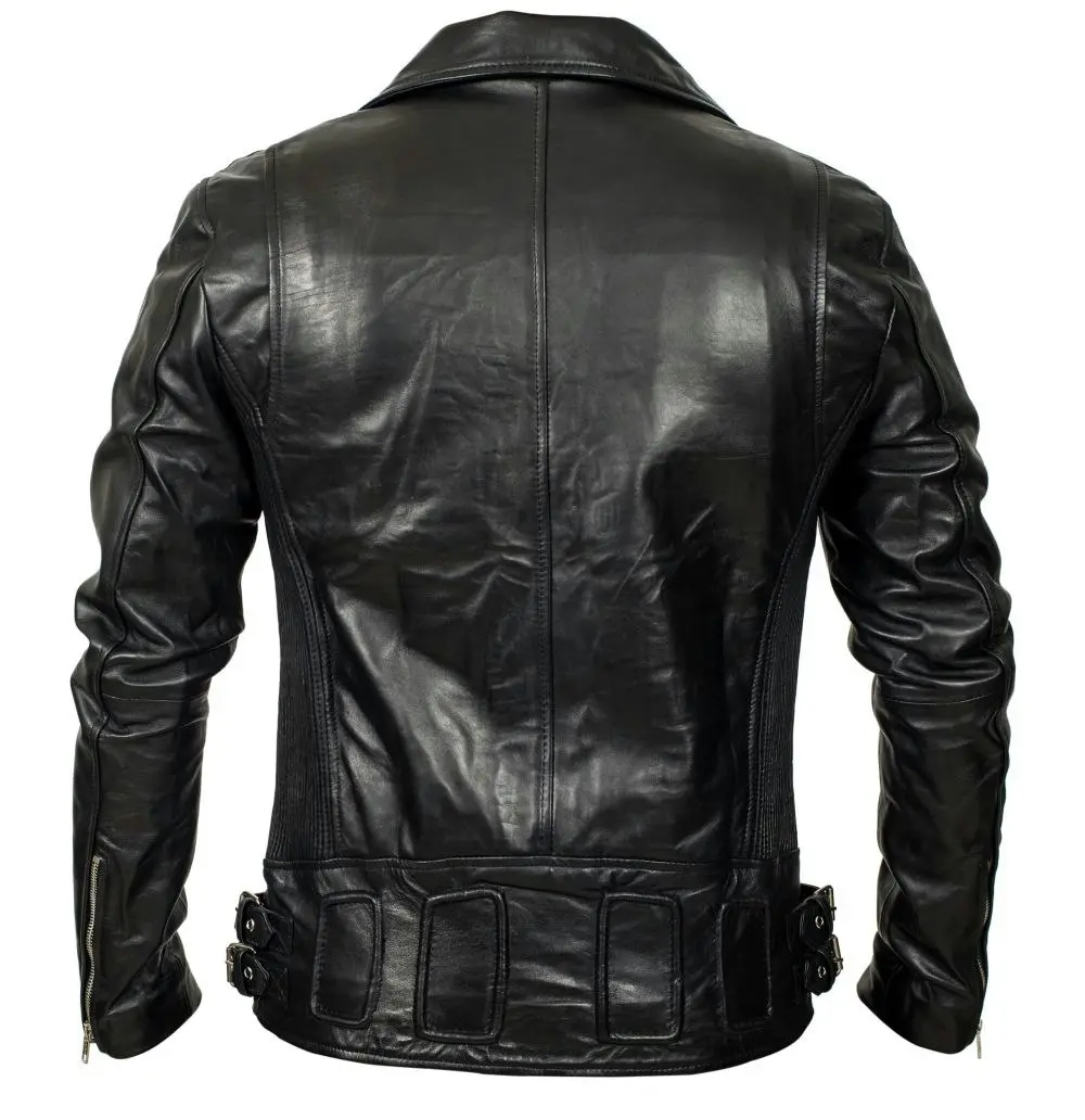 Marlon Brando Leather Jacket /Black Sheepskin