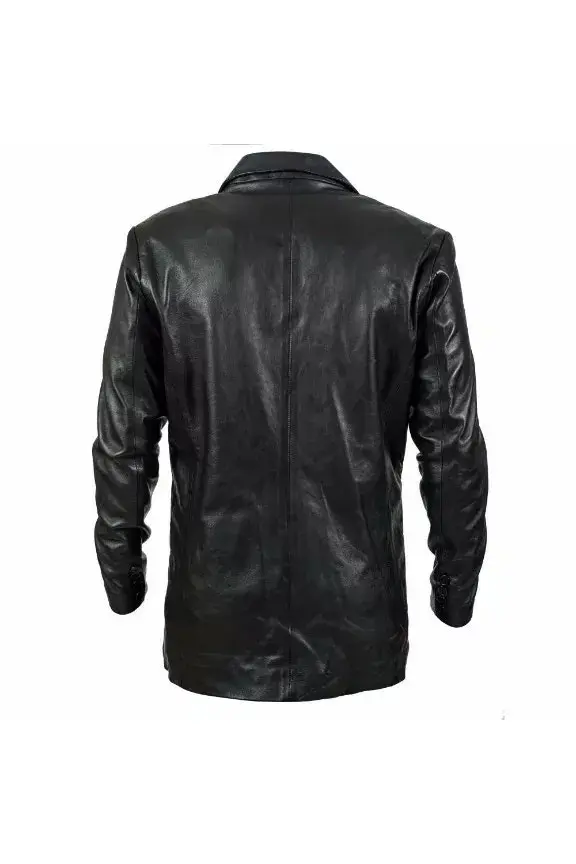 Degra Slim Fit Leather Coat