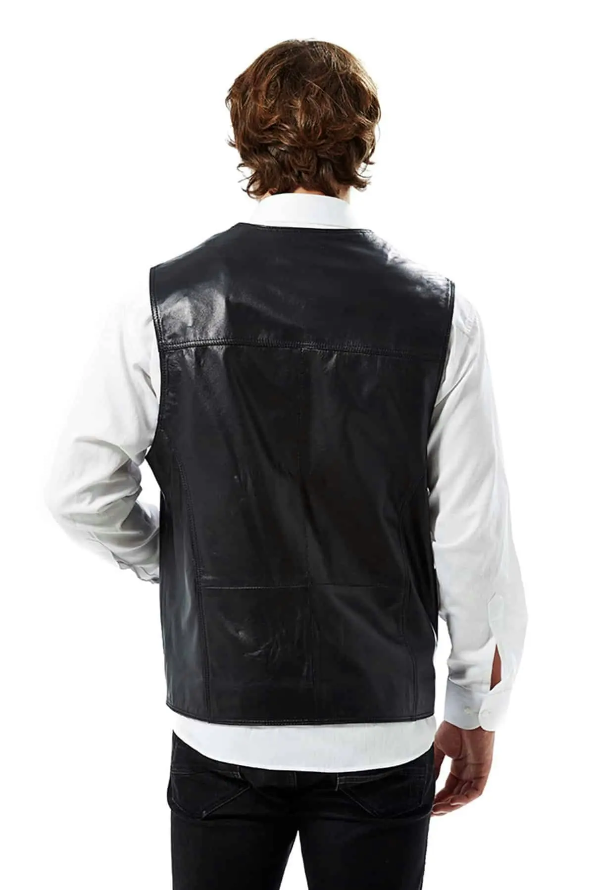 Black Classic Leather Vest