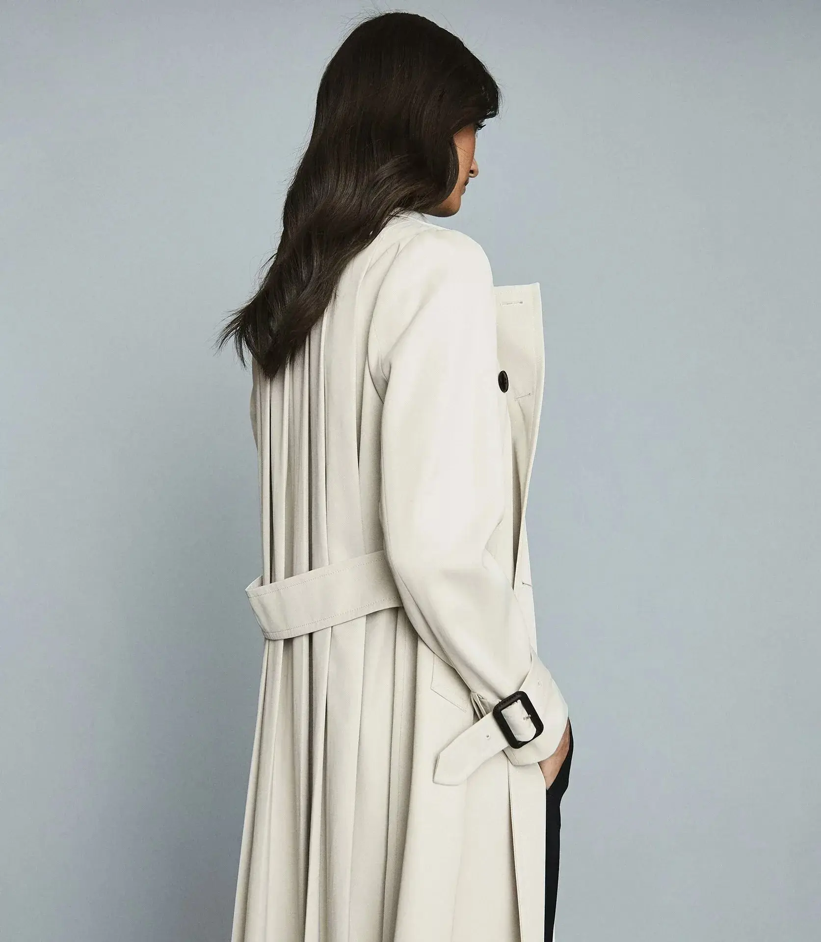 Women White Wool Long Coat