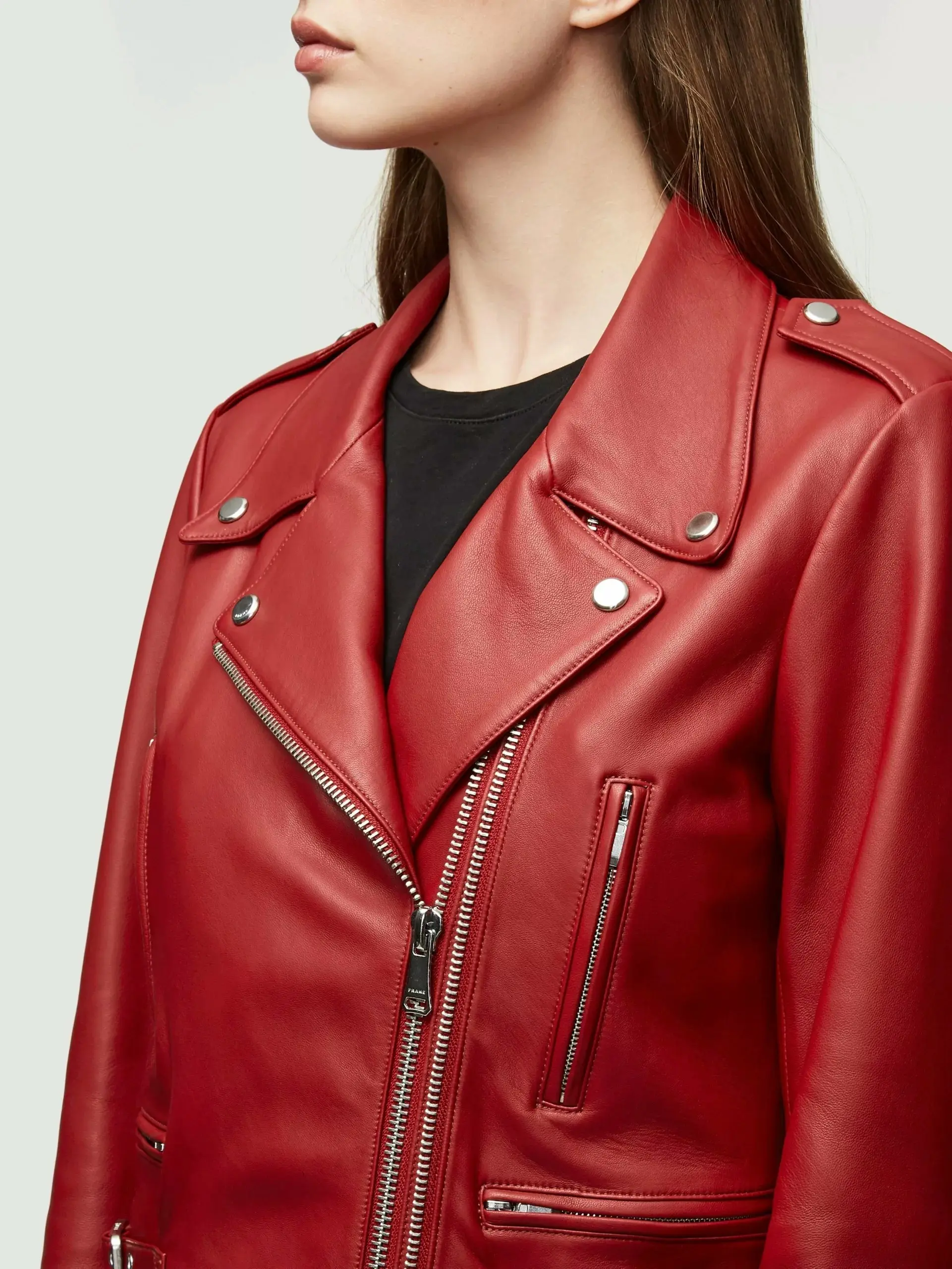 Red Ember Biker Jacket/Woman