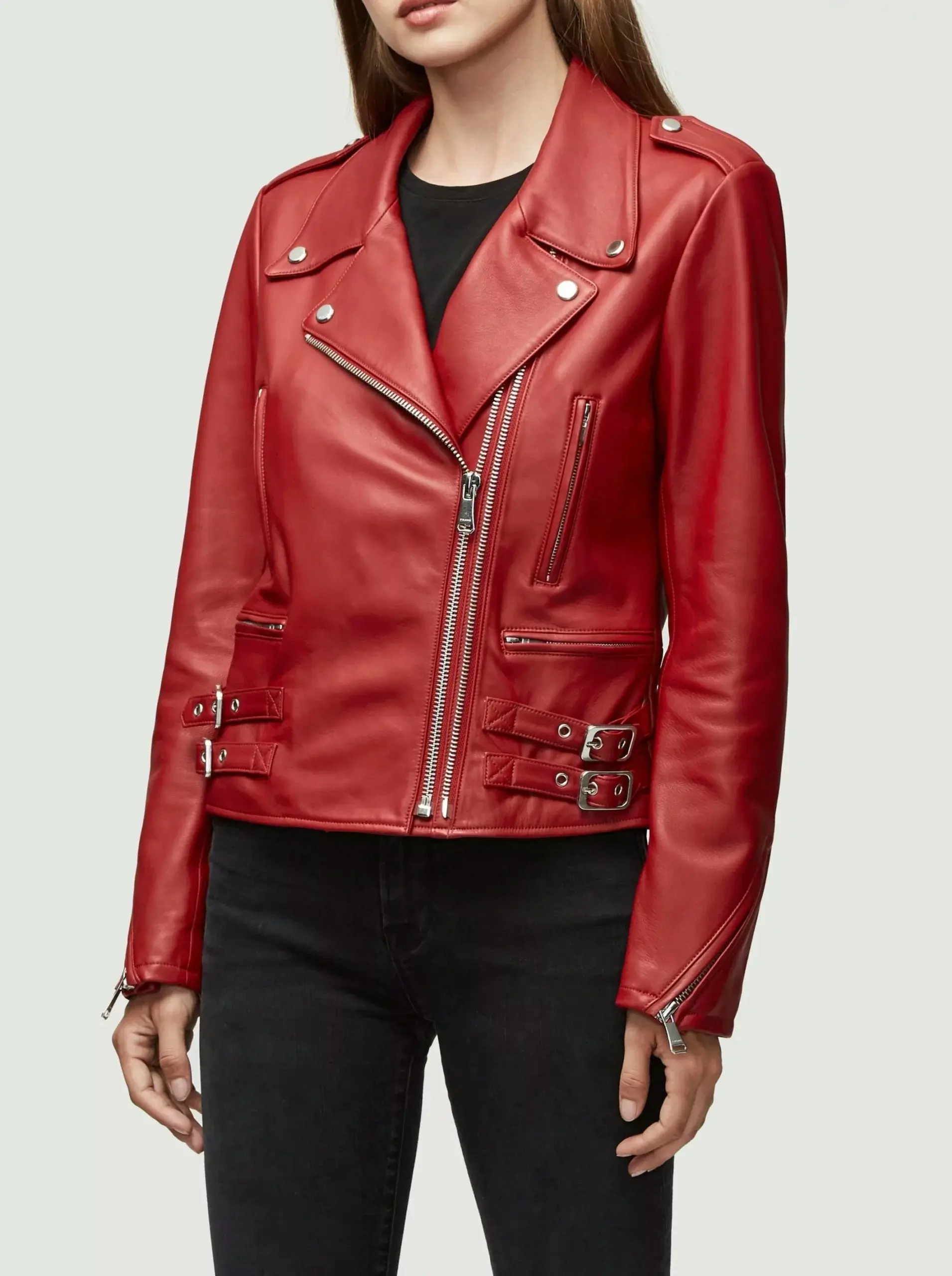 Red Ember Biker Jacket/Woman