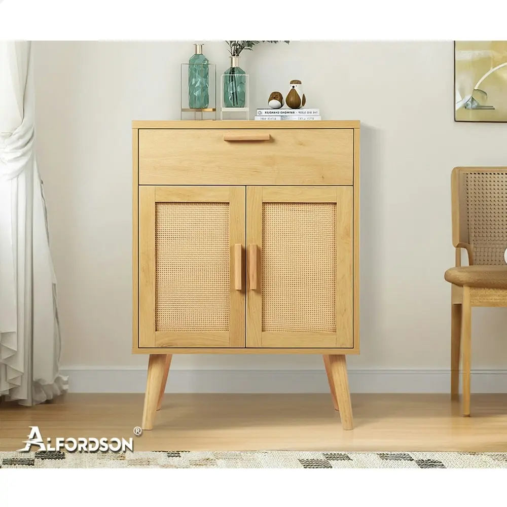 Alfordson Sideboard Rattan Chest of Drawers Oak