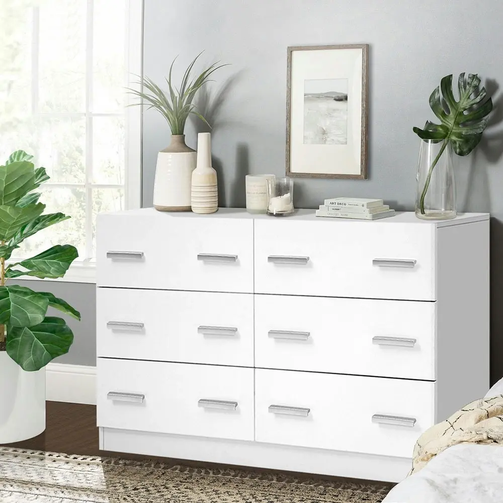 Alfordson 6 Chest of Drawers Minimalist White