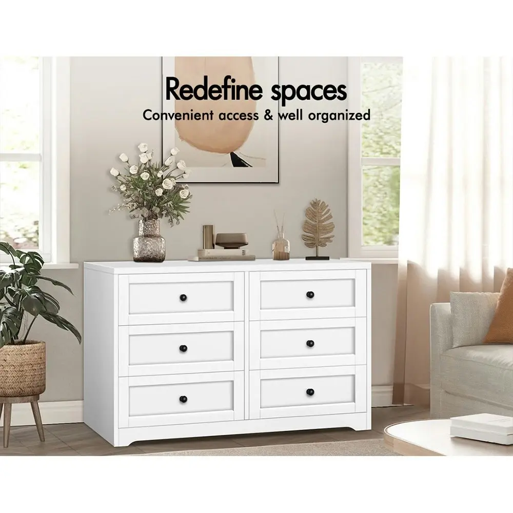 Alfordson 6 Chest of Drawers Hamptons White