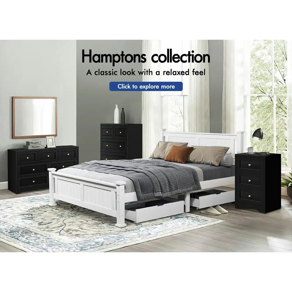 Alfordson 7 Chest of Drawers Hamptons Black