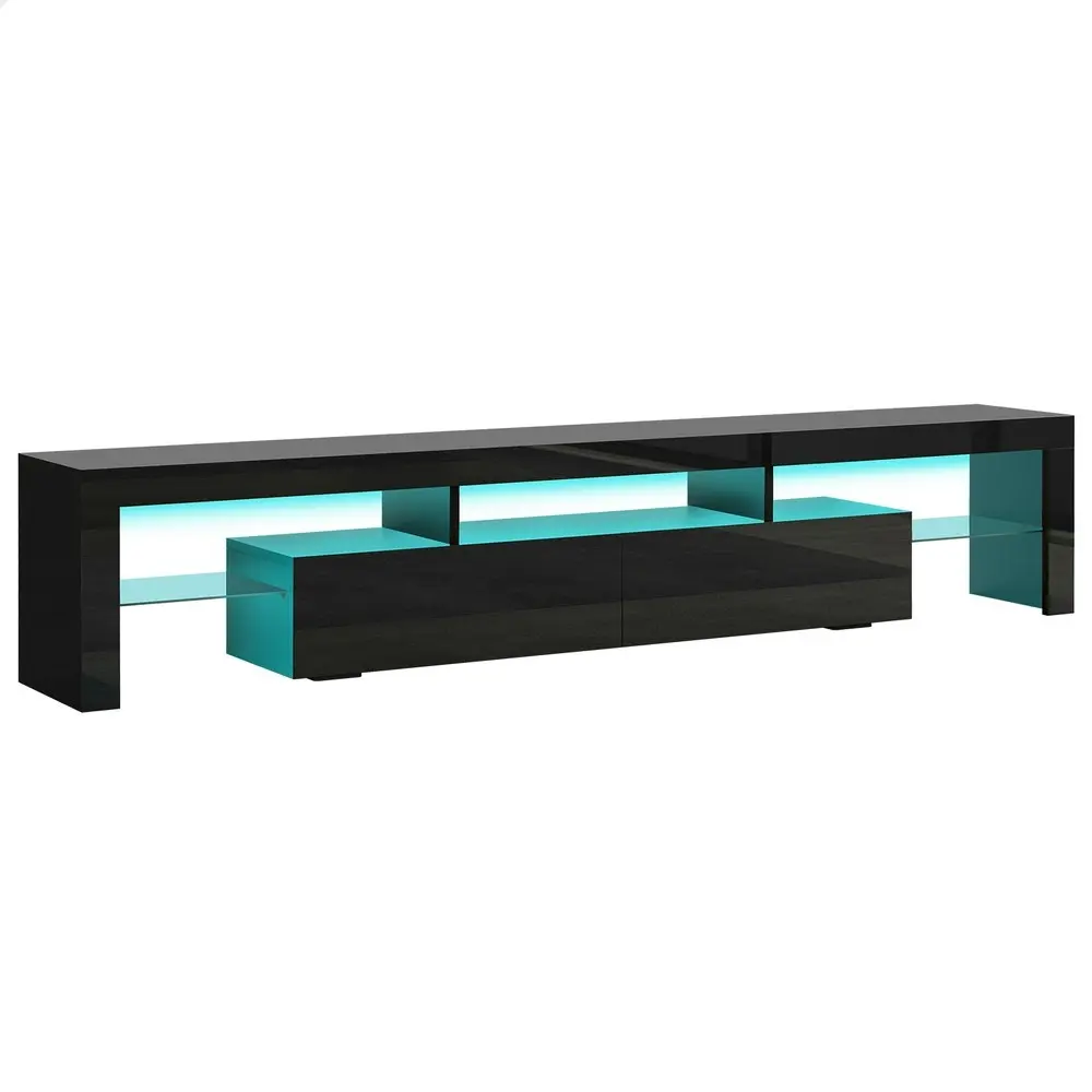 Alfordson Entertainment Unit 200cm LED Black