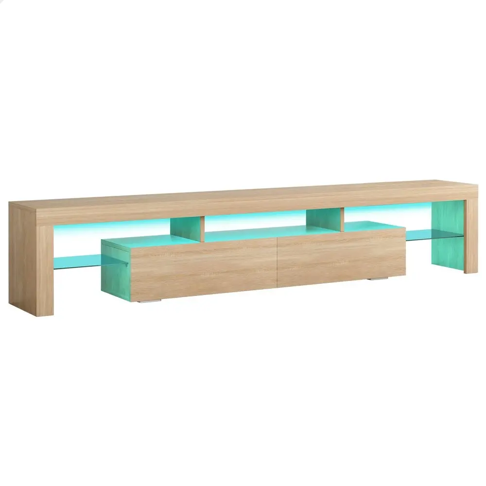 Alfordson Entertainment Unit 200cm LED Oak