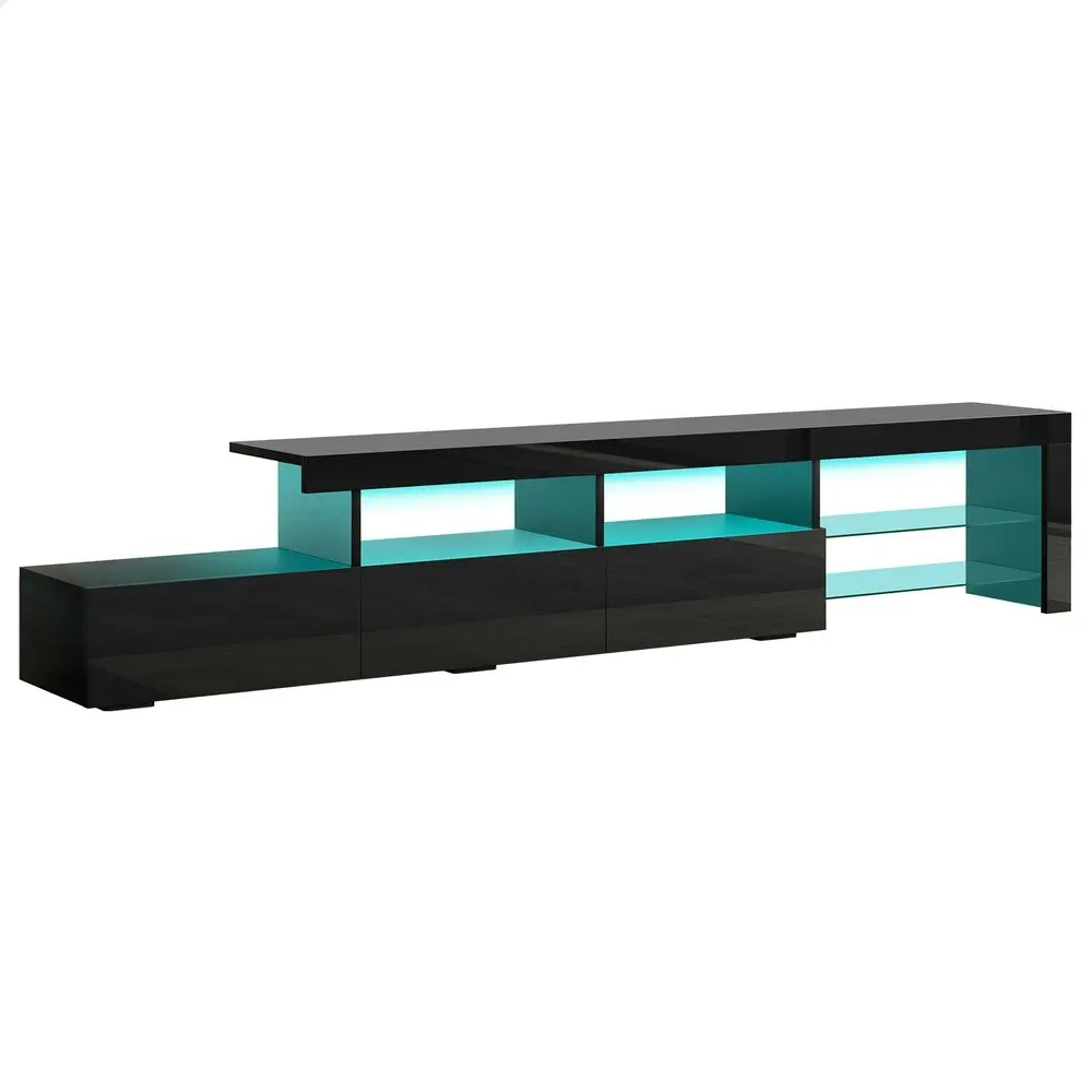 Alfordson Entertainment Unit 220cm LED Black