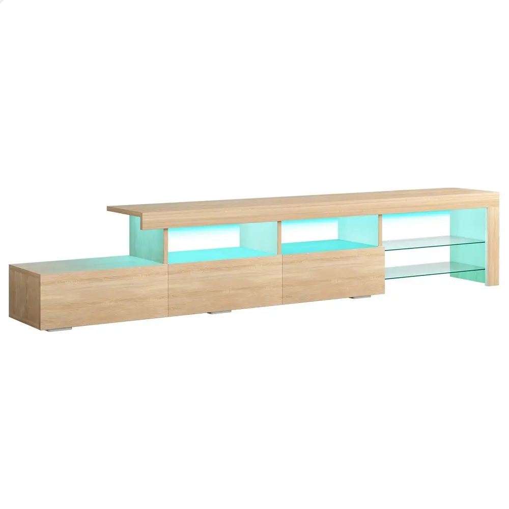 Alfordson Entertainment Unit 220cm LED Oak