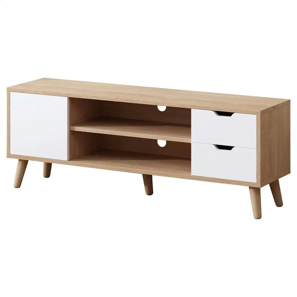 Alfordson Entertainment Unit Cabinet Oak 120cm