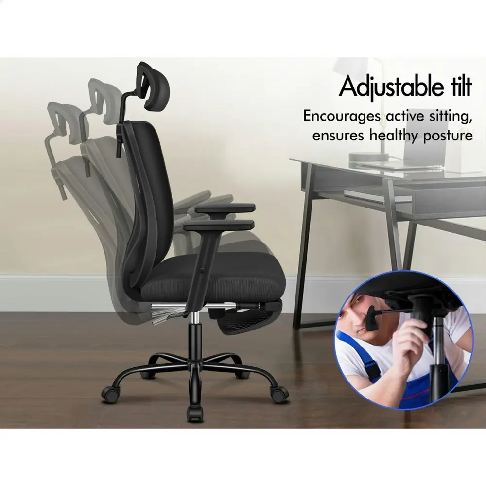 Alfordson Ergonomic Executive Mesh Office Chair All Black