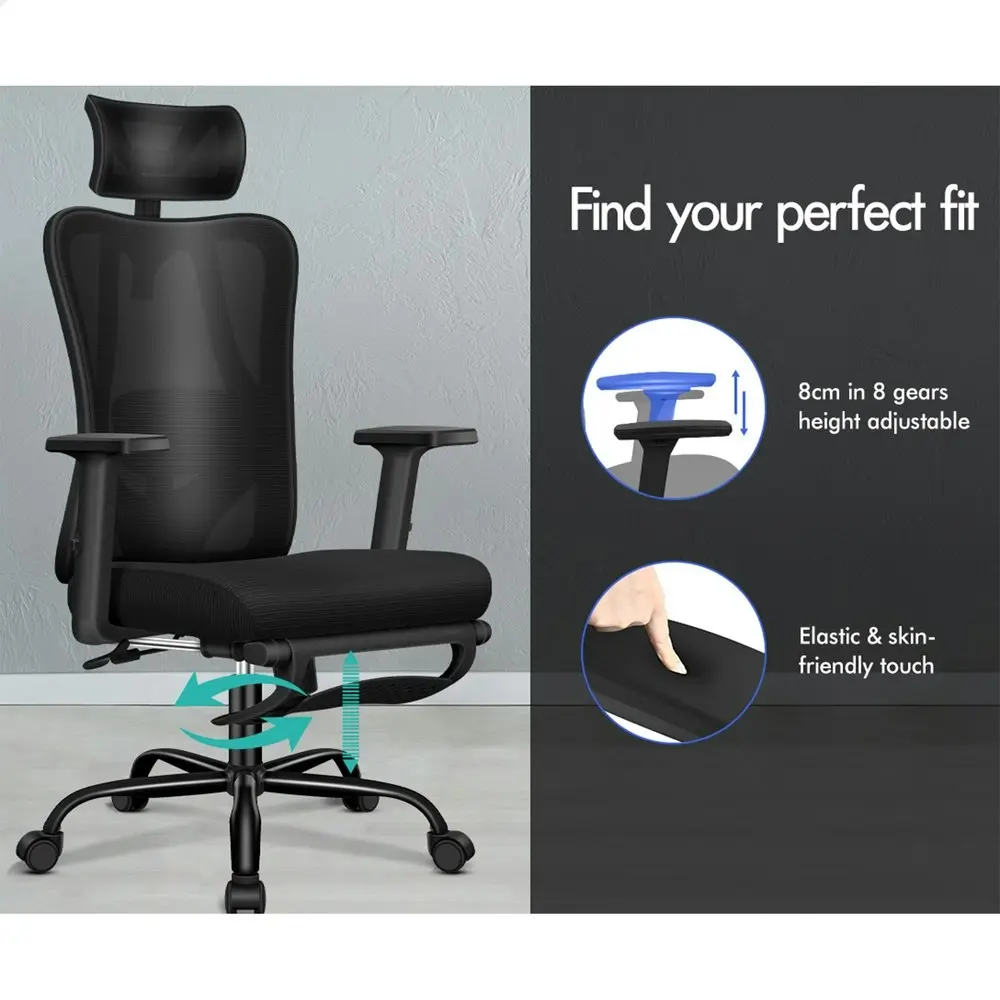 Alfordson Ergonomic Executive Mesh Office Chair All Black