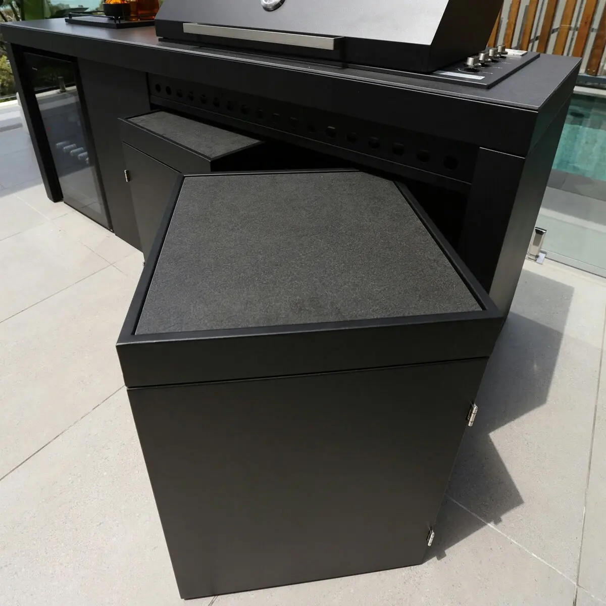 Artusi Storage Cube Cosmopolitan Grey Stone Top