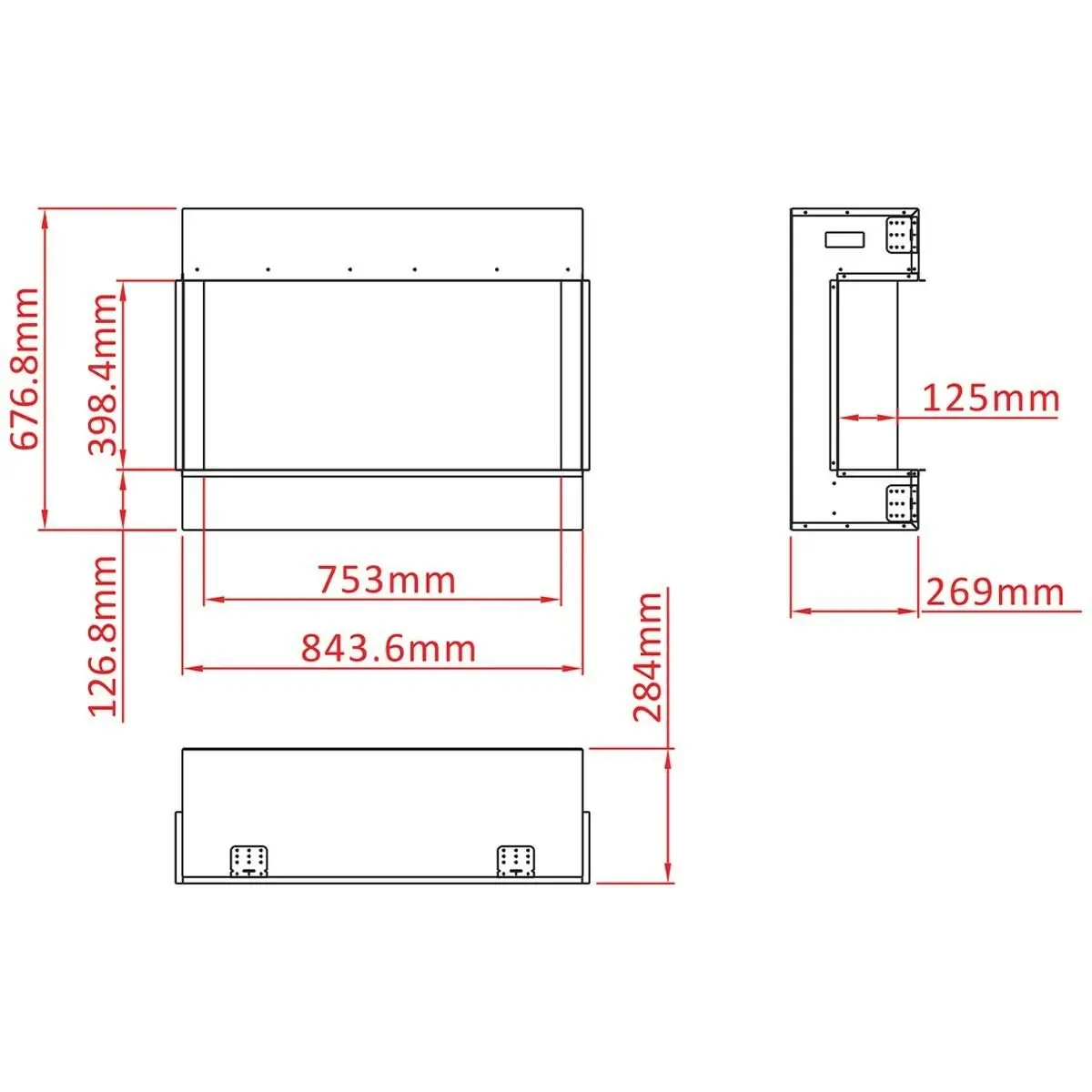 Remii 30 Inch Indoor 3 Sided Electric Fireplace