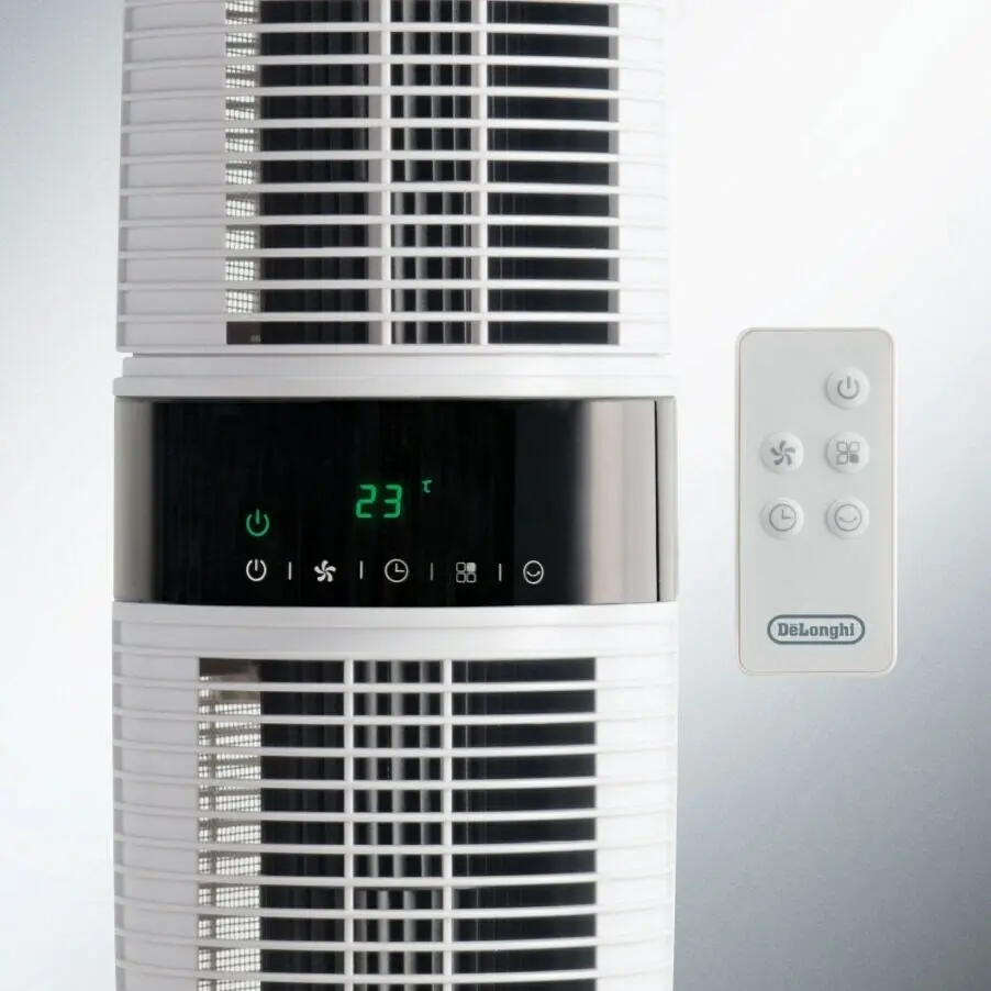 De'Longhi 360-degree Dual Oscillating Tower Fan White