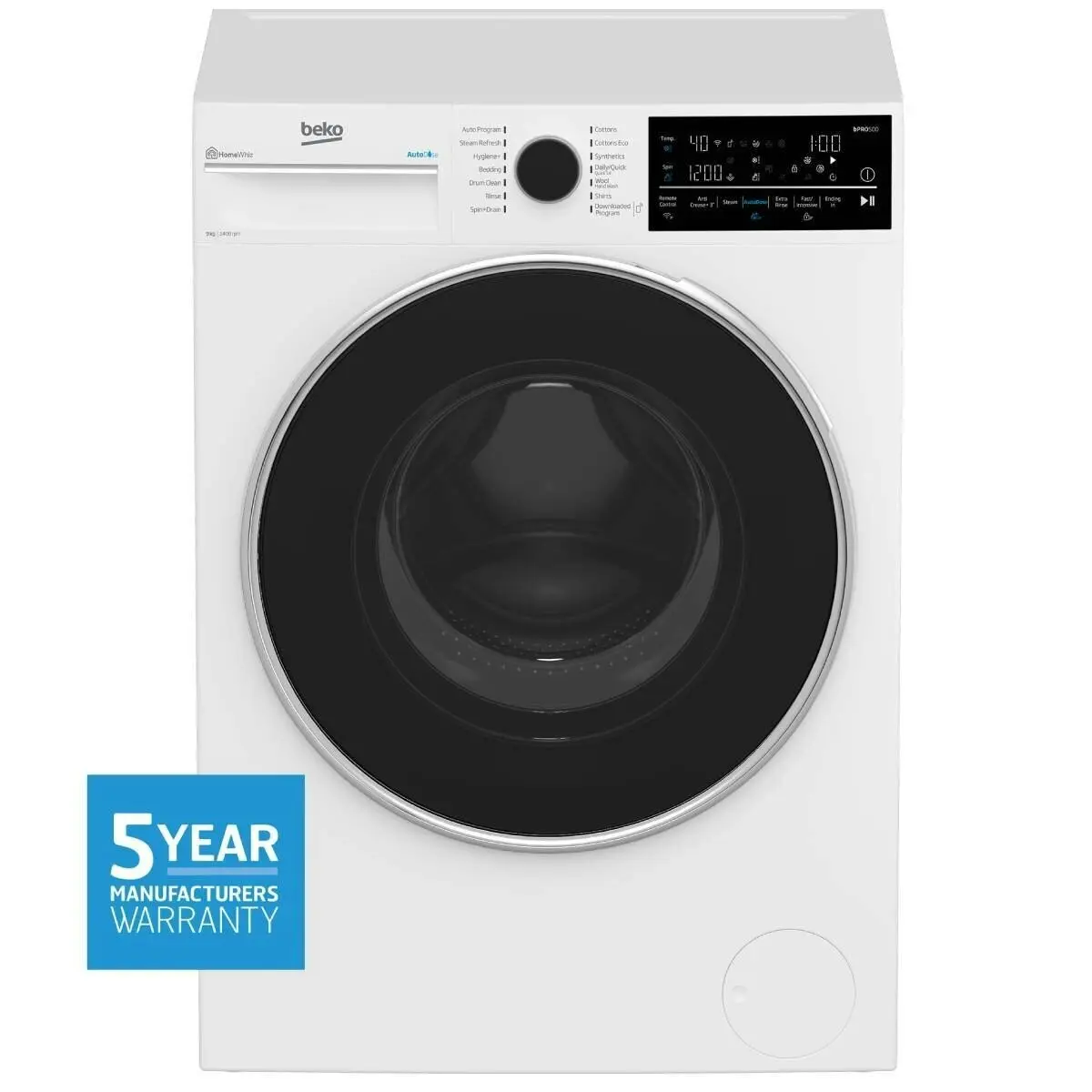 Beko 9kg Autodose WiFi Connected Washing Machine with Steam