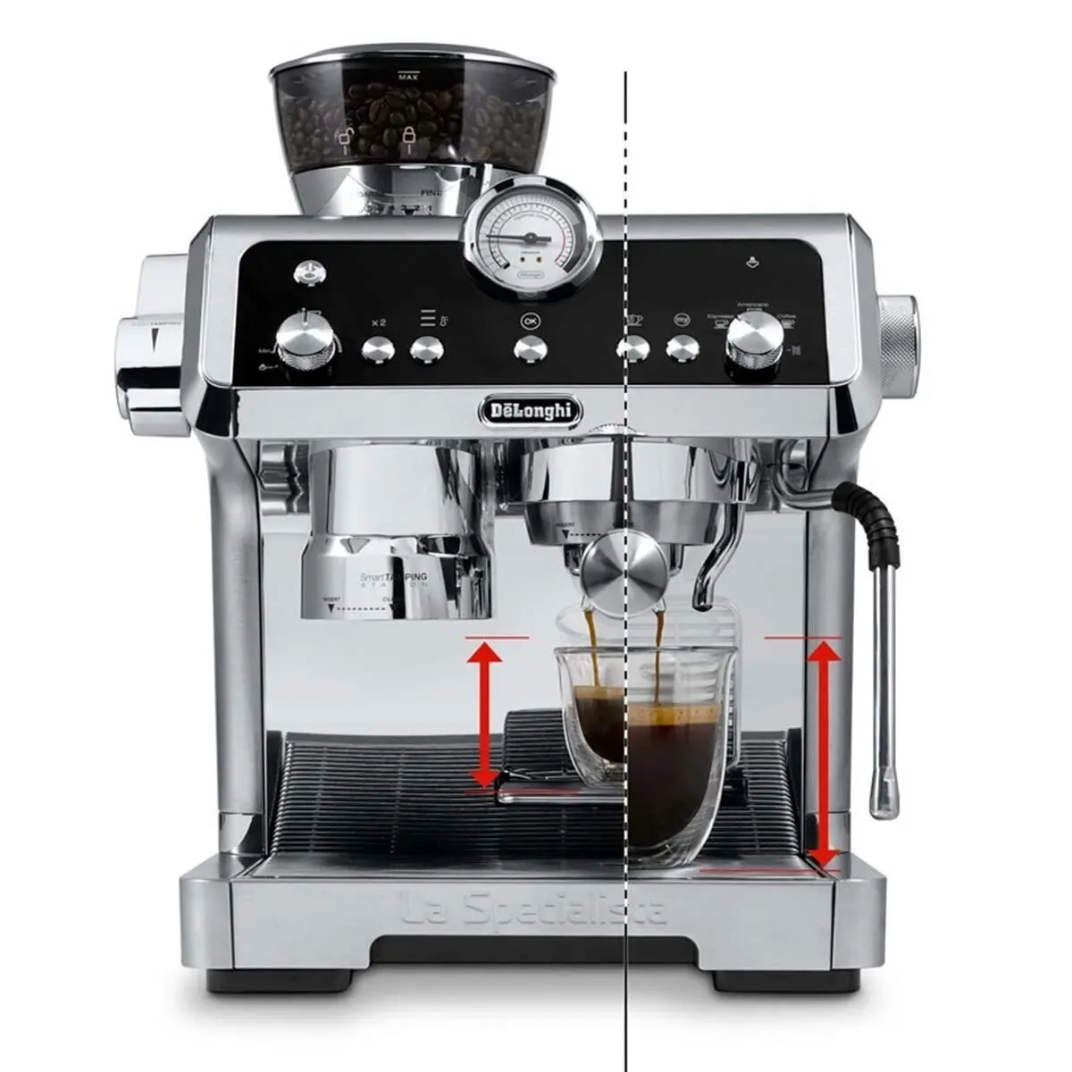 De'Longhi La Specialista Prestigio Manual Coffee Machine Stainless Steel