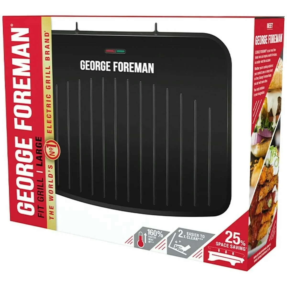 George Foreman Large Fit Grill with Grill Sponge