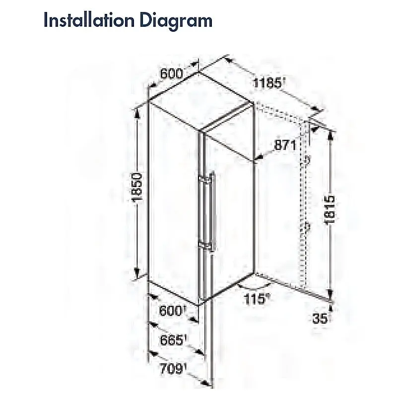 Liebherr 411L Upright Fridge