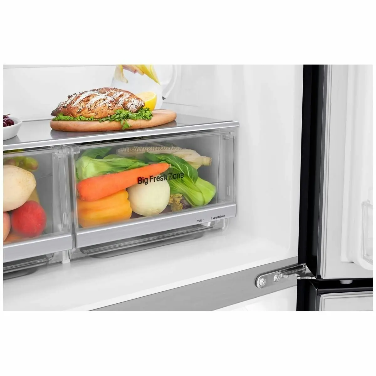 LG 506L Slim French Door Fridge Non Plumbed Ice & Water Dispenser