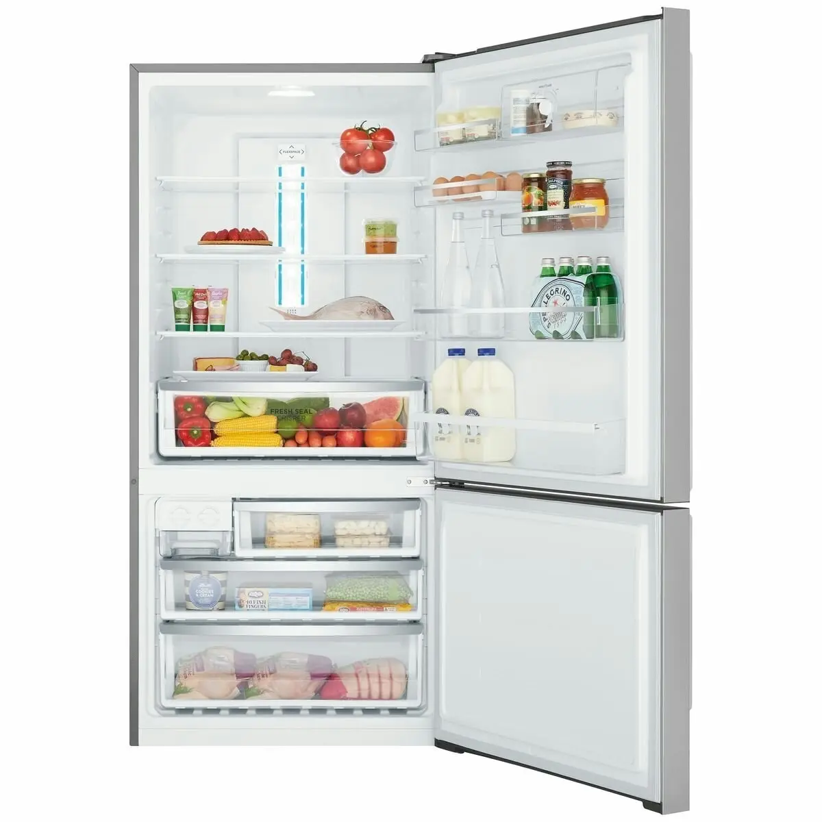 Westinghouse 496L Bottom Mount Frost Free Fridge Left Hinge Stainless Steel